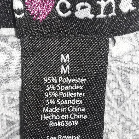 Eye Candy junior medium black/white patterned leggings - Picture 4 of 5